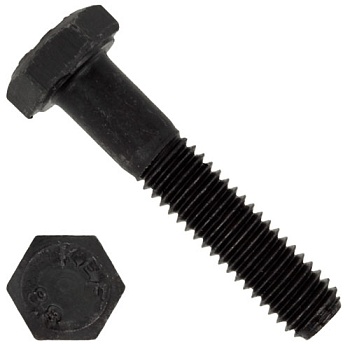 Болт шестигранный М5х130 мм DIN 931 класс прочности 8.8